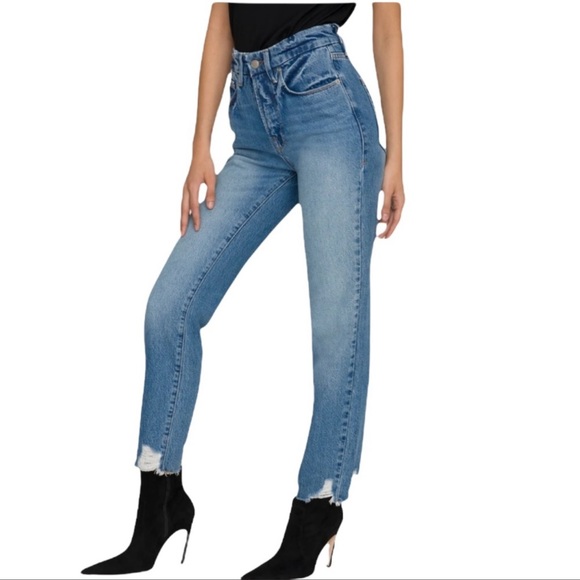 Good American Good Vintage High Waist Straight Leg Jeans in BLUE641 - Picture 2 of 13